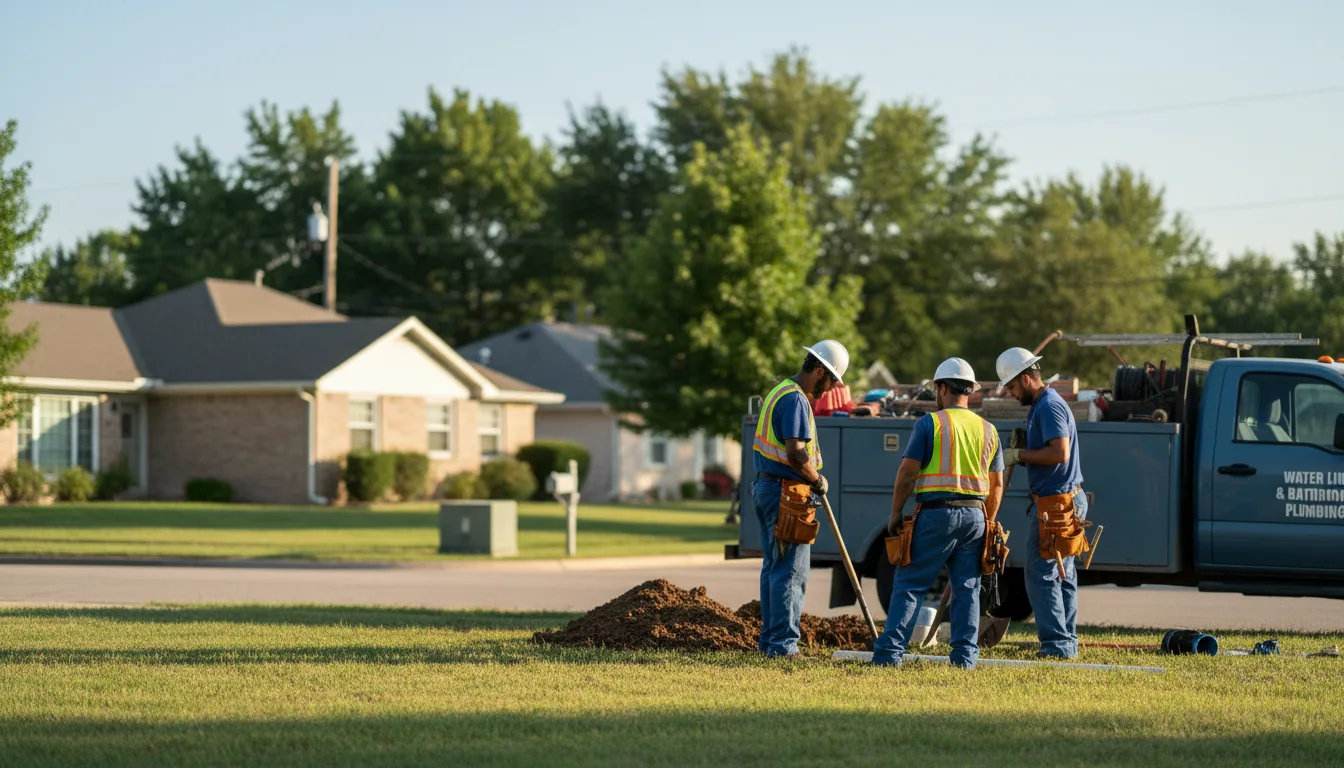 Residential water line and bathroom plumbing service in Saint Charles, AR